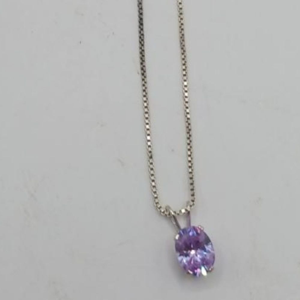 Sterling Silver Amethyst Necklace
